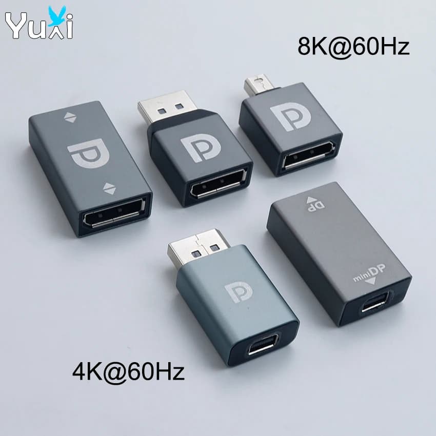 YuXi 4K 8K Displayport a Mini Displayport Adapter Mini DP a DP Cable Extender per proiettore Notebook PC TV Monitor Converter