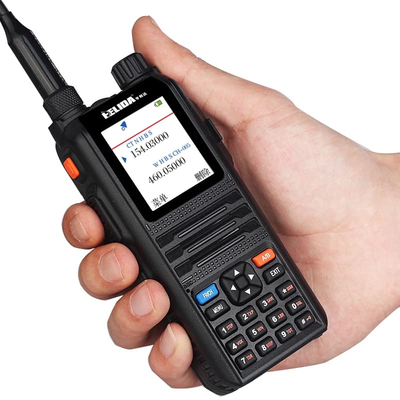 Dual-Band 5W Portable Transceiver for External Communications, Rechargeable, IPX4 Water Resistant with LCD Display