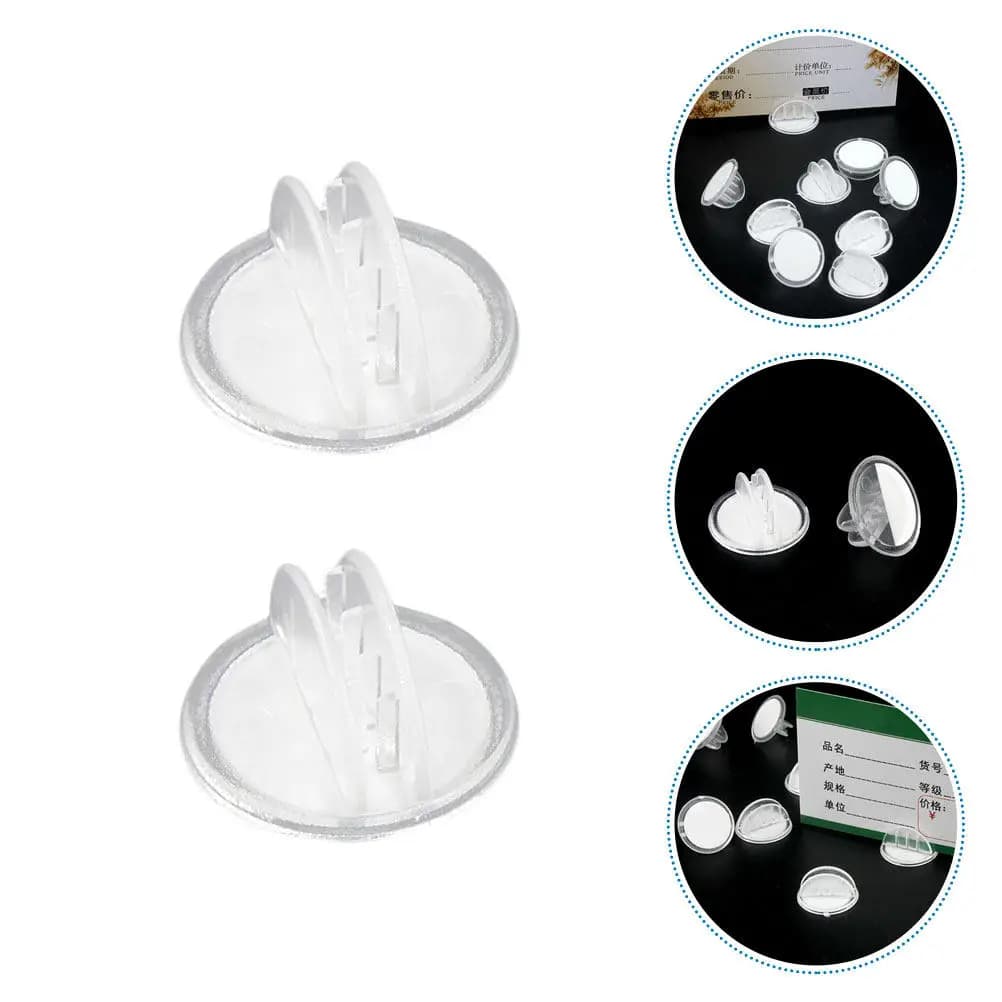 25 Pezzi Clip Portaetichette Trasparenti in Plastica per Negozi al Dettaglio, Supermercati, Espositori di Abbigliamento, Etichette Alimentari, Menu, Tavoli per Matrimoni