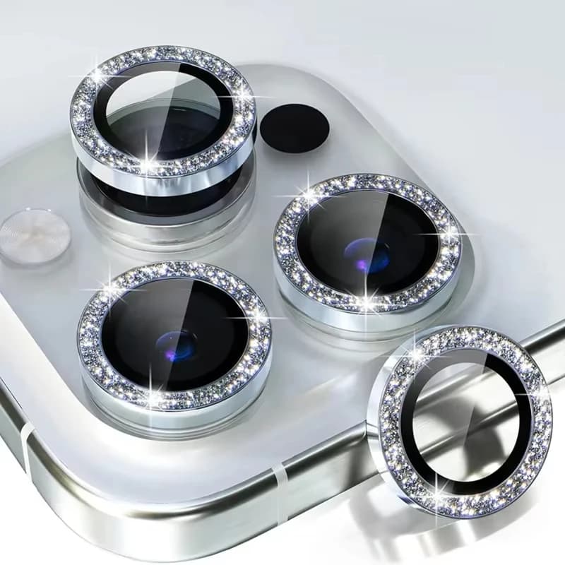2-3 Pezzi Protezione Lente Fotocamera Bling Glitter per iPhone 15 17 16 Pro Max Plus Air 12 13 Mini, Protezioni Schermo Anello Lente