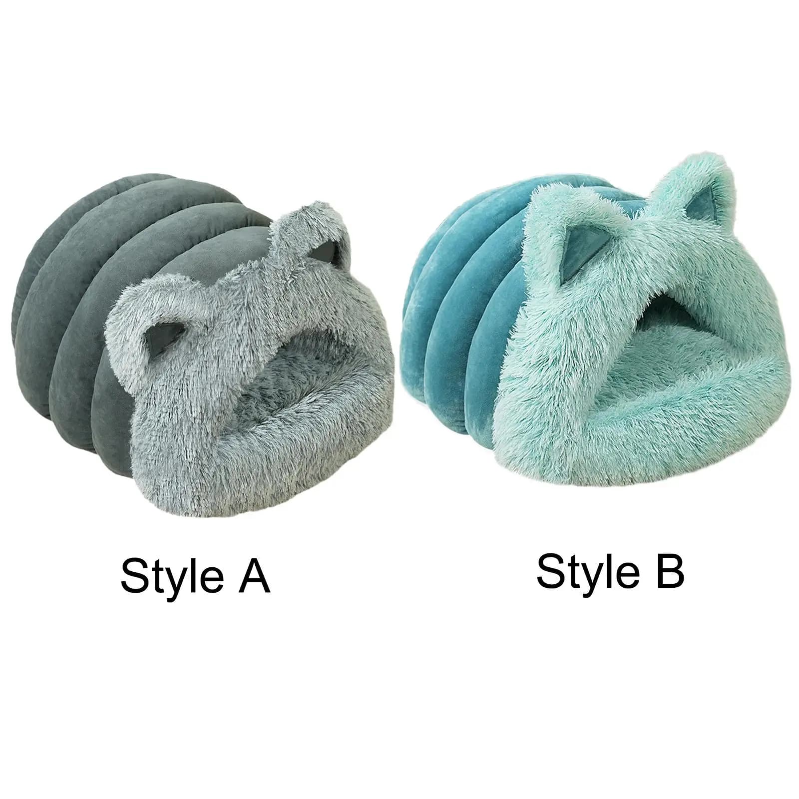Lettino per gatti in peluche Sacco a pelo antiscivolo Gattino Gattino Rifugio per gattini Peluche Burrowing Letto per conigli Piccoli animali Furetti felini Chihuahua
