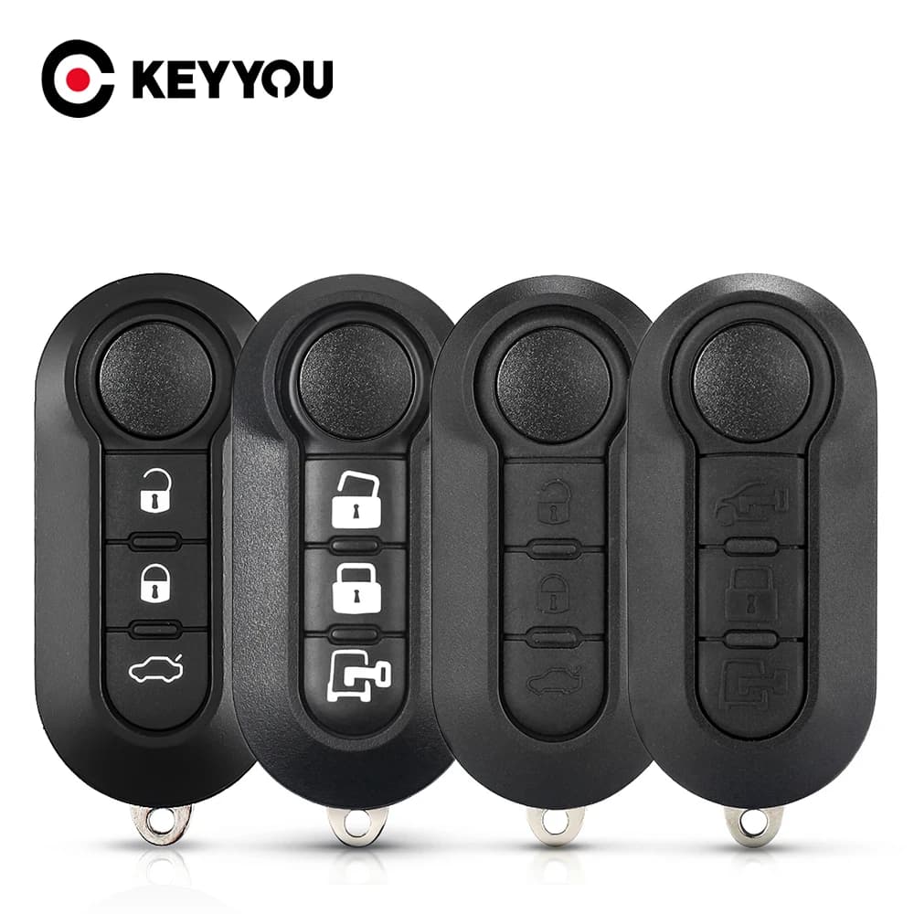 KEYYOU New Remote Car Key Shell Case For Fiat 500 Panda Punto Bravo Ducato Peugeot Boxer Citroen Jumper Auto Uncut SIP22 Blade