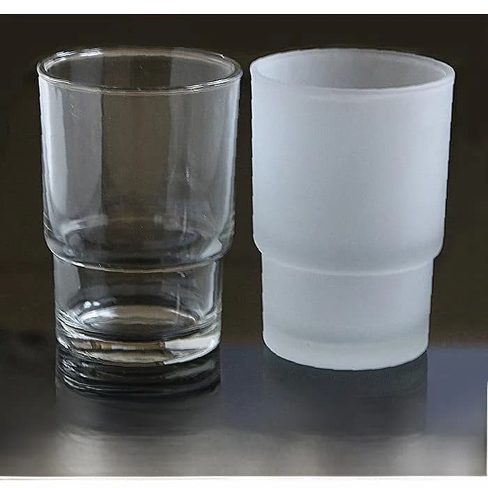 Portabicchieri da Bagno in Ceramica Standard, Montaggio a Parete, in Rame Puro, con Bicchiere Trasparente per Spazzolino e Igiene Personale