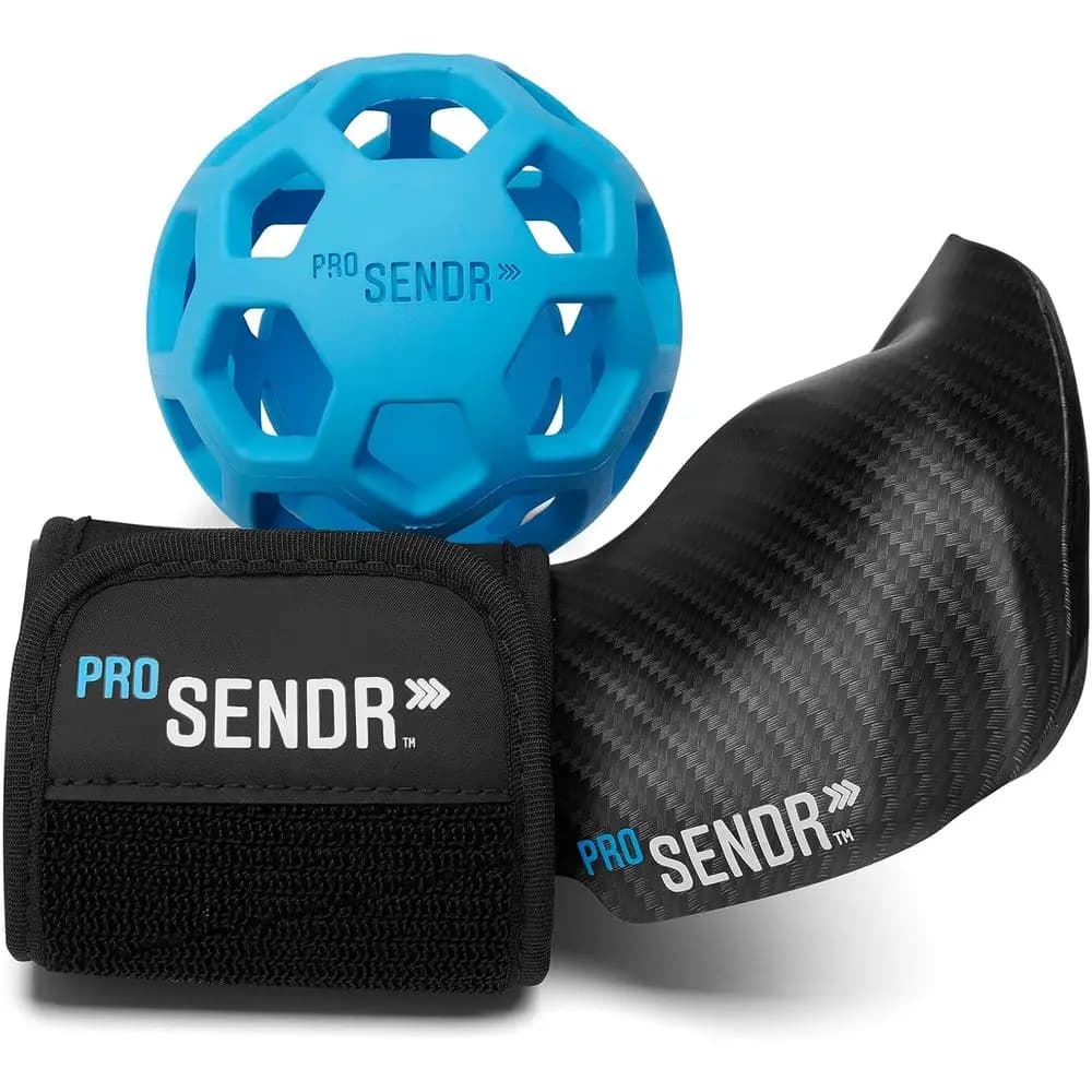 Attrezzo per l'allenamento del golf | Supporto per Polso in Fibra di Carbonio con Sfera di Compressione | Migliora la posizione del polso, il controllo dello slice e l'impatto della palla