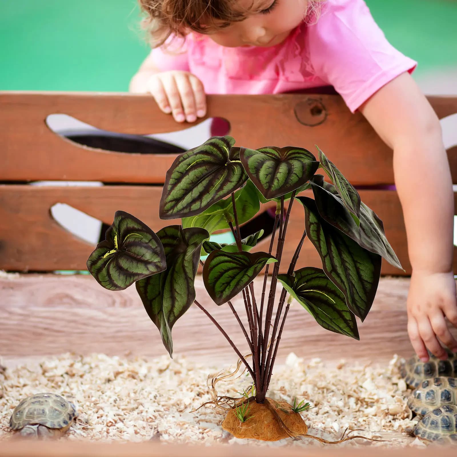 Artificial Plants for Terrarium Decoration, Simulated Ornament for Habitats of Reptiles and Amphibians, Land Plants of Barbuti Dragons