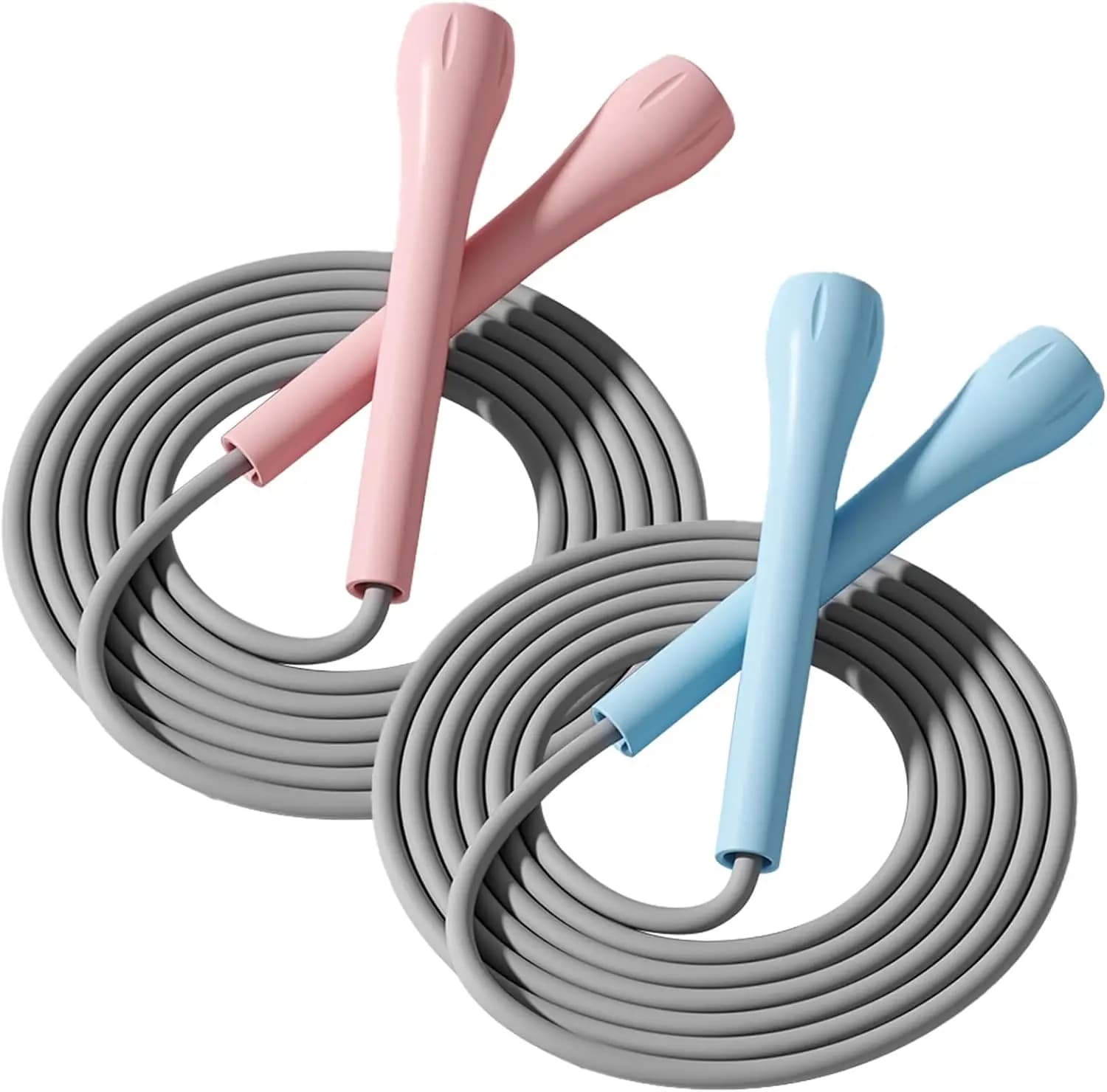Set of 2 Cords to Jump Adjustable for Fitness, Fast Jumping Wheels for Women and Men