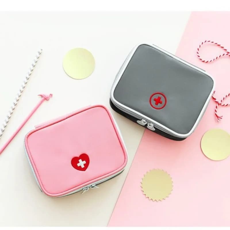 Mini Home First Aid Kit Large Capacity Multi Compartment Portable Medical Storage Bag for Emergency Medicine Supplies Travel