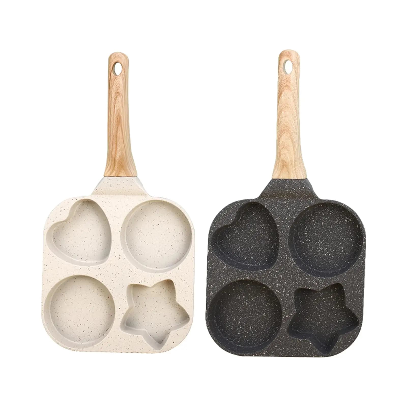 4 holes frittata breakfast pan - Heat-resistant sleeve, grilled fried for eggs and pancakes