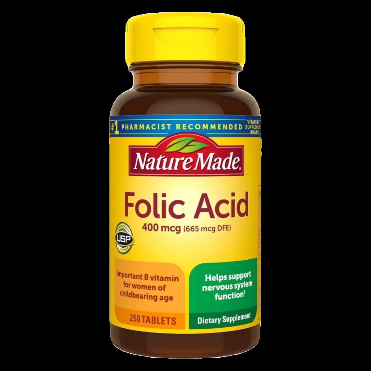 Acido folico 400mcg 250 compresse Integratore nutrizionale prenatale per uomini Donne Concezione e donne incinte
