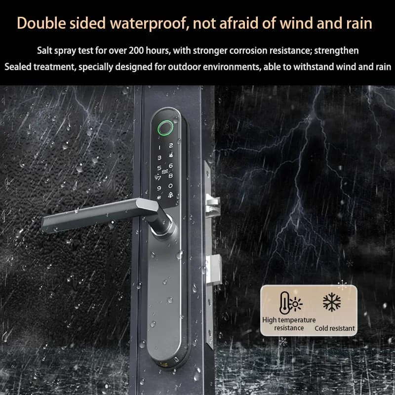 Serratura per porta con impronta digitale Bluetooth digitale intelligente con chiavistello singolo Serratura elettronica per maniglia per porta di casa senza chiave Tuya TTLock