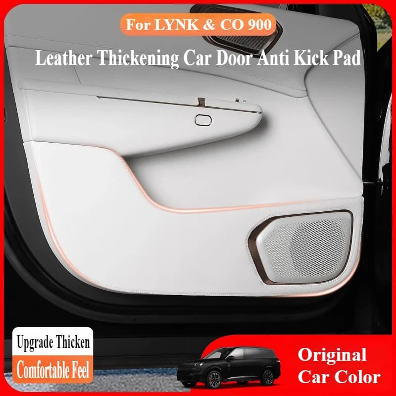 Tappetino Protettivo in Pelle Anti-Graffio per Portiera Auto Lynk&Co 900, Accessorio Modificato per Interni Auto
