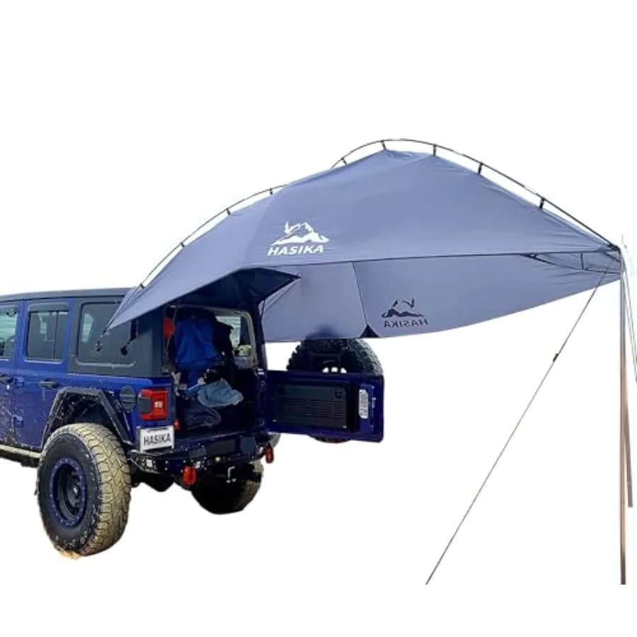 Tenda da Campeggio Versatile per Cassone del Pickup, SUV, Camper, Furgone, Rimorchio e Overlanding, Tenda a Goccia Portatile, Tettoia Resistente agli Strappi
