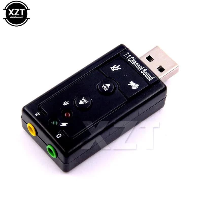 Nuova scheda audio virtuale a 7.1 canali USB 2.0 esterna adattatore per altoparlante per microfono audio microfono stereo jack da 3,5 mm scheda audio per cuffie