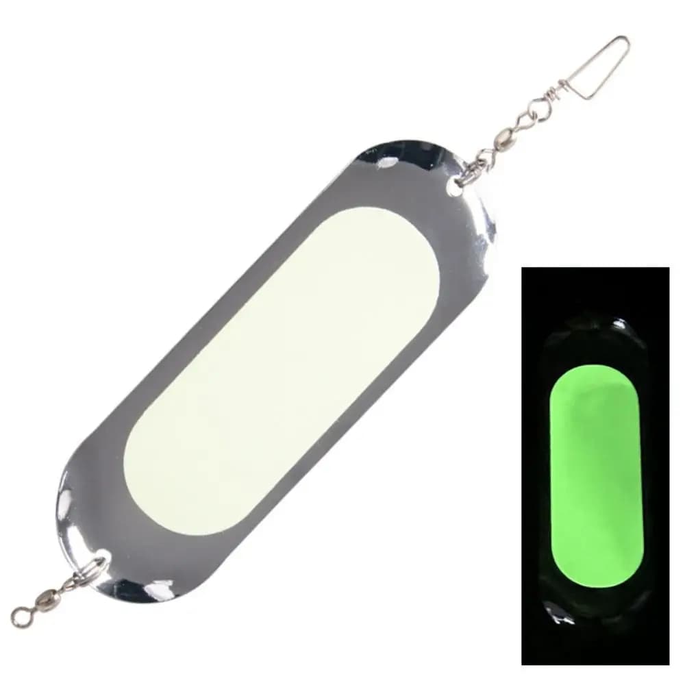 Pesca riflettente Pesca a traina Lampeggiatore Durevole Resistente alla ruggine Diving Flash Board Glow Swim Bait Esche da pesca Lampeggiatore Salmone