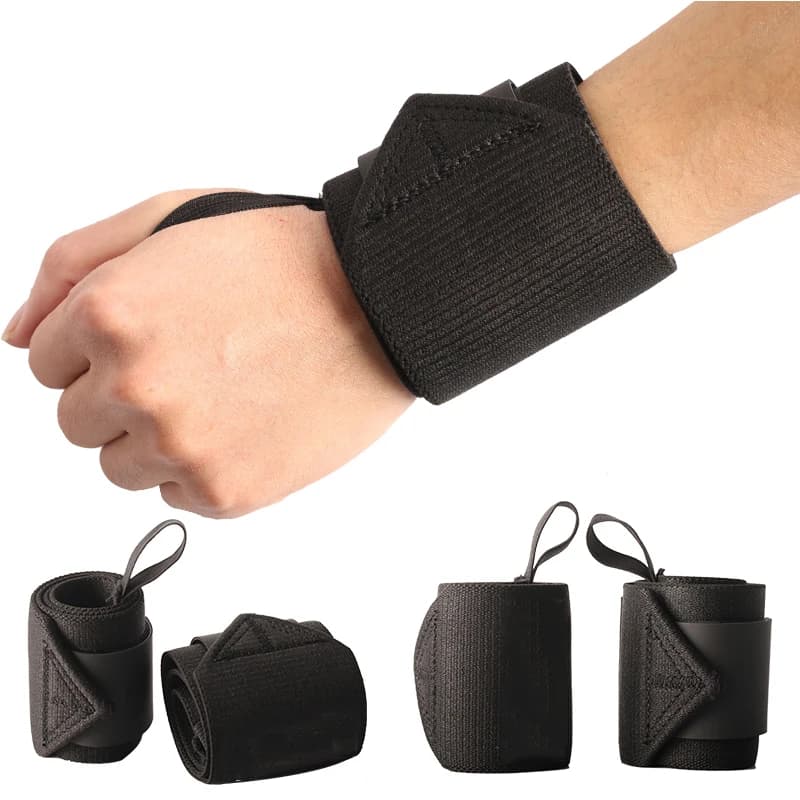 Padded Hard Wrist Wrap Support Brace for Weight Lifting,Fitness Gym Cross Training Sports Safety Wrist Strap,Black Wrist Support