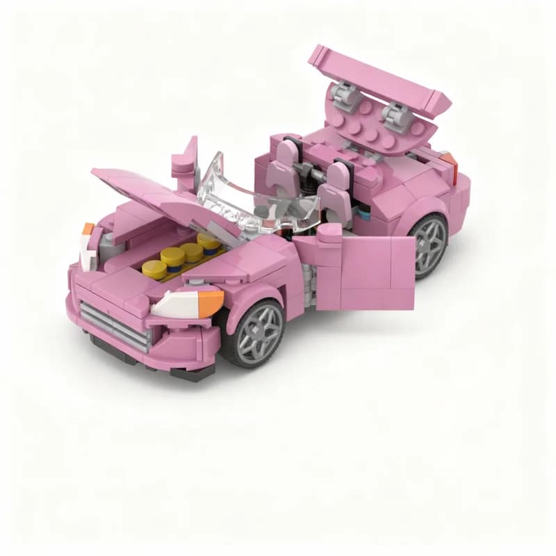 321pcs MOC City Champions ULTIMATE 2 Fast 2 Furious Hondaed S2000 Model Building Blocks Art Assemble Craft Idea Birthday Brick