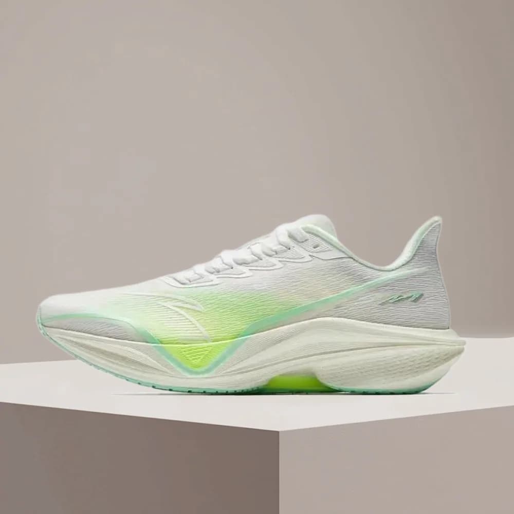 Scarpe da corsa da donna Anta MACH 5.0: comode, eleganti, versatili, antiscivolo, resistenti e ammortizzate – Bianco/Verde 122525583-1