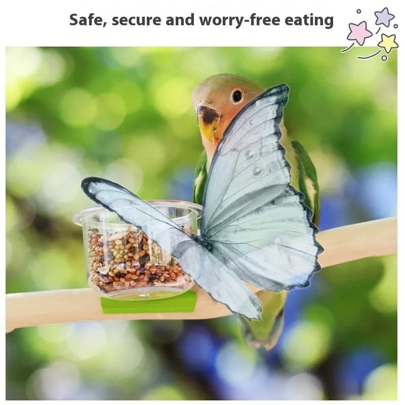 Parrot Food Bowl Feeder Cup With Clip Small Pet Bird Feeder Water Bowl Bird Cage Feeder Pet Feeding Basin Bracket Accessories
