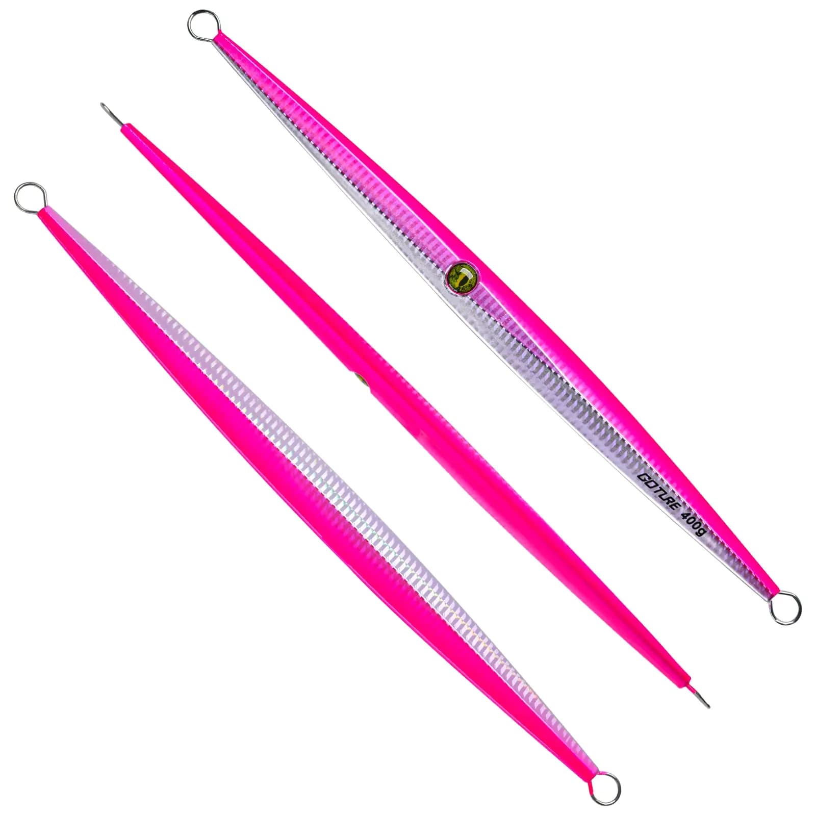 400g Fast Sinking Metal Jig NO Hook Sea Fishing Lure Long Casting Iron Plate Pencil Bait Needle For Bluefish Tuna