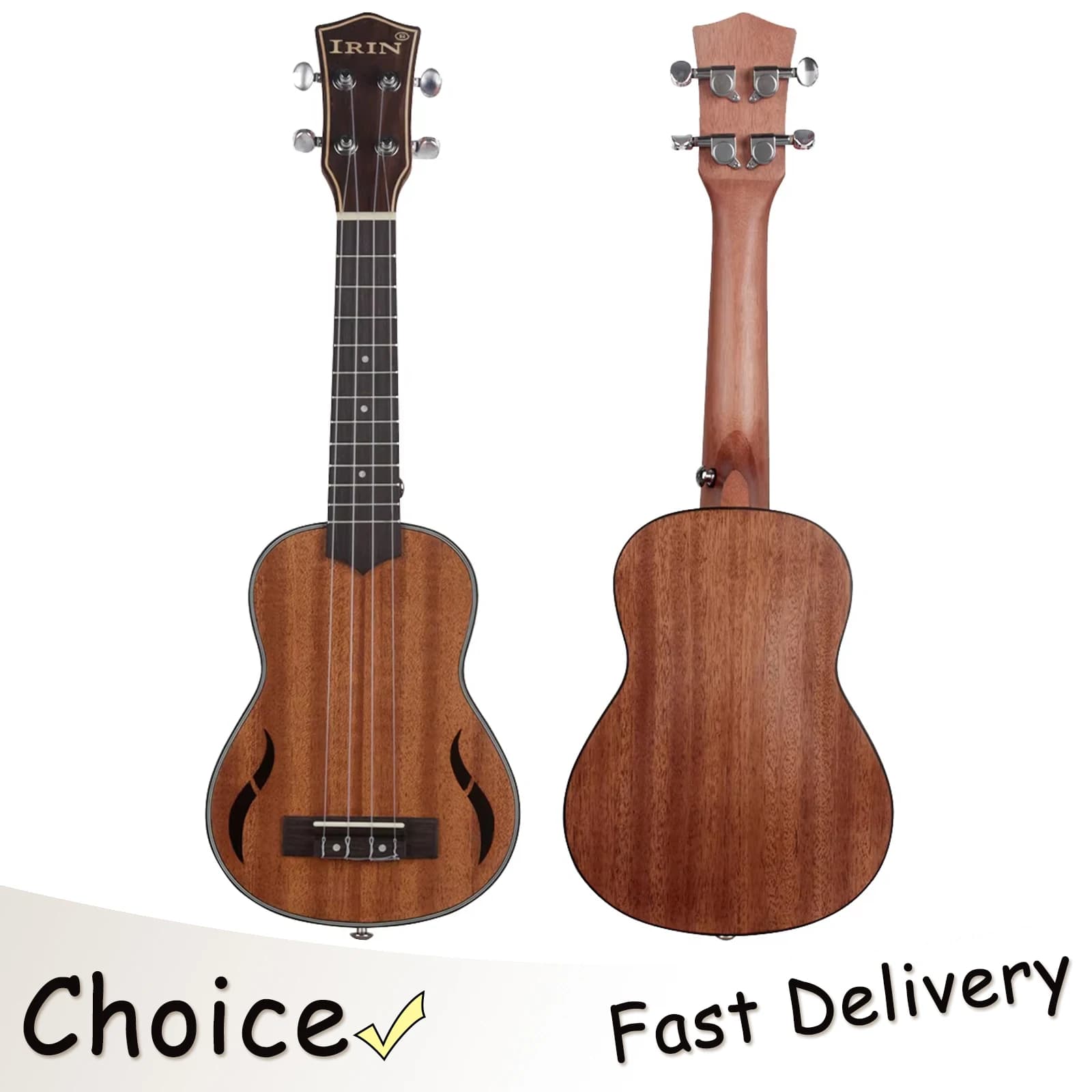 IRIN 21/23/26 Inch Ukulele Mini Guitar Four-String Walnut Ukulele Plucked Instrument Beginner Practice Professional Ukulele Part