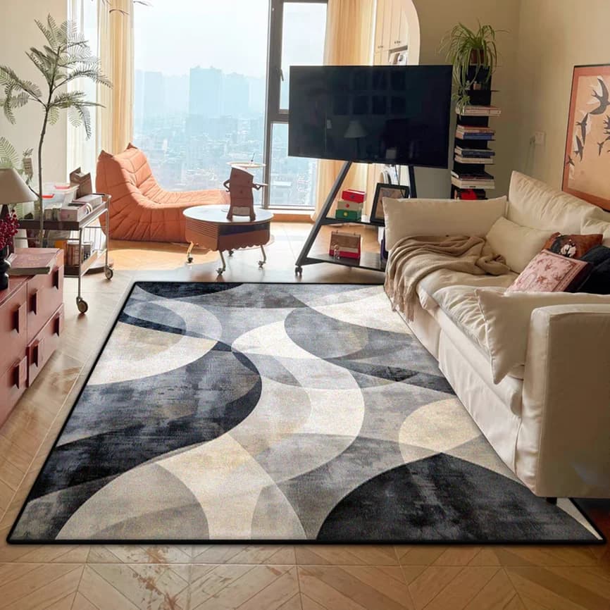 Modern Abstract Non-slip Carpet for Live Room Big Size Soft Bedroom Decoration Rug Easy Cleaning Sofa Table Mat Customizable