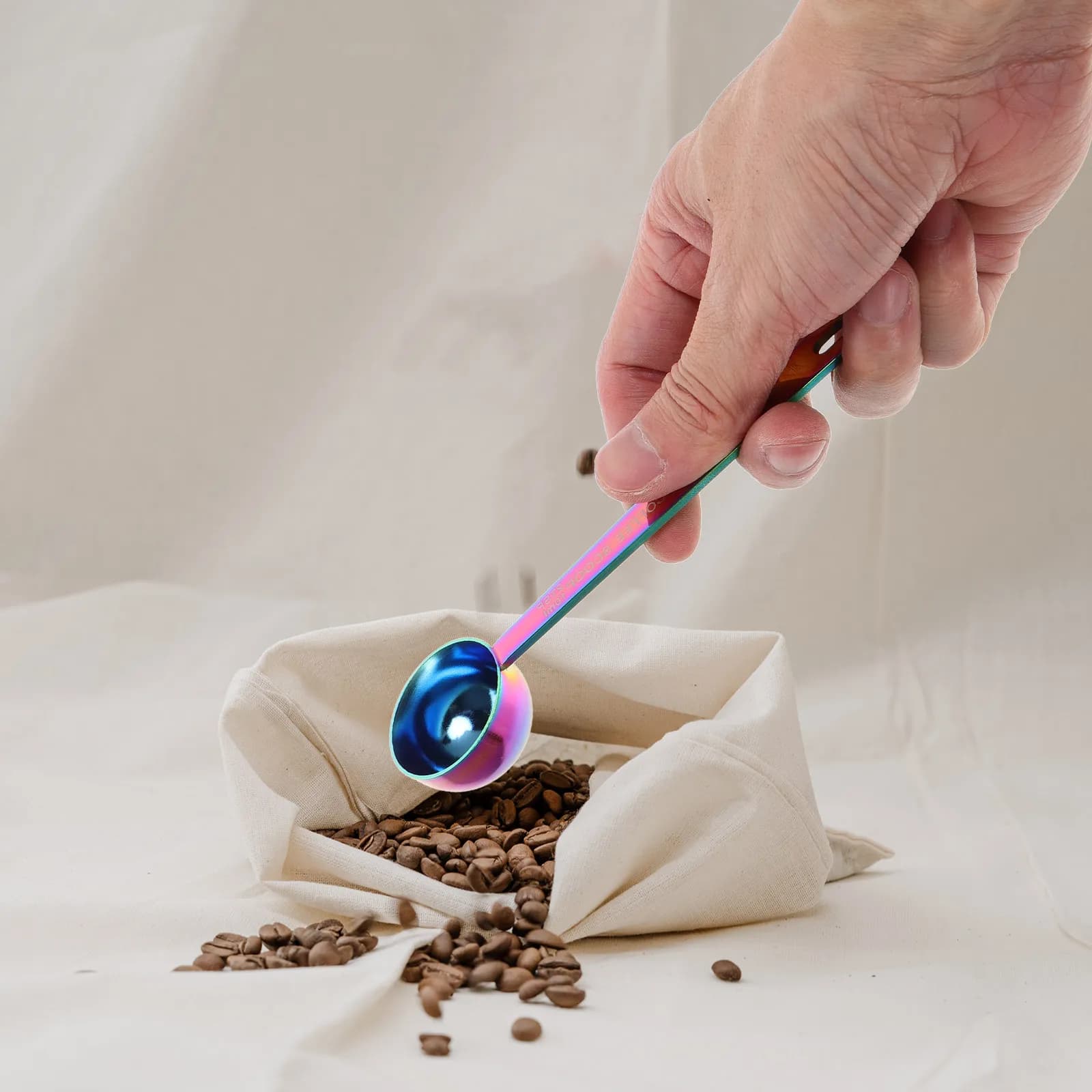 Stainless Steel Coffee Measuring Scoop Long Handle Precision Engraved 10Ml for Ground Coffee Beans Milk Powder Protein Powder