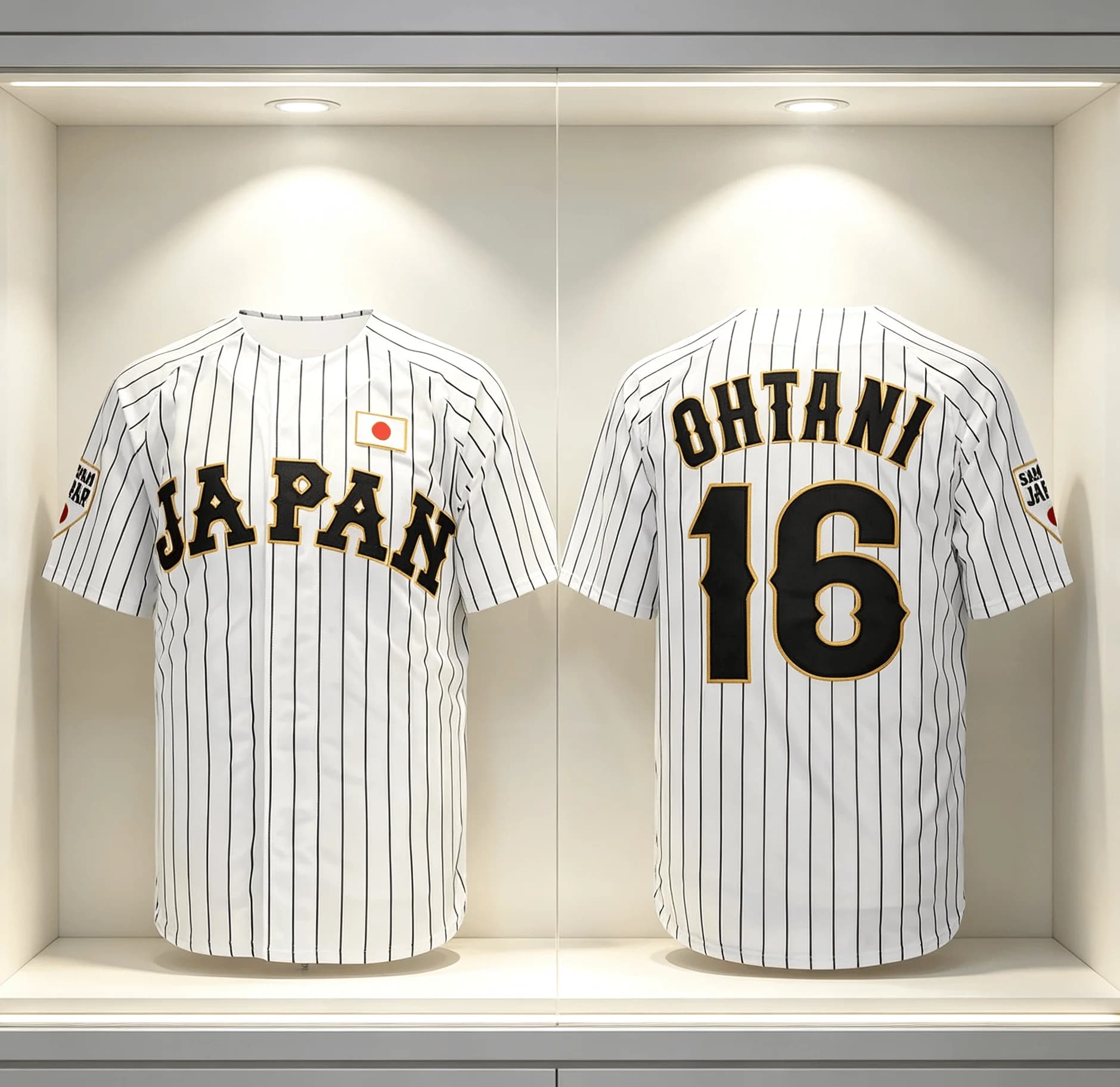 Summer New Baseball Jersey Japan OHTANI 3D Print T-shirt Causal Outdoor Sportswear WHITE Black Stripe SAMURAI Family Kids Tees