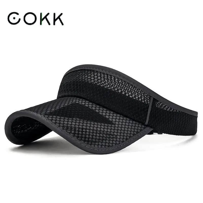 Cappelli da sole sportivi estivi Berretto da uomo Visiera regolabile Protezione UV Top vuoto Tennis Corsa Protezione solare Visiera in rete