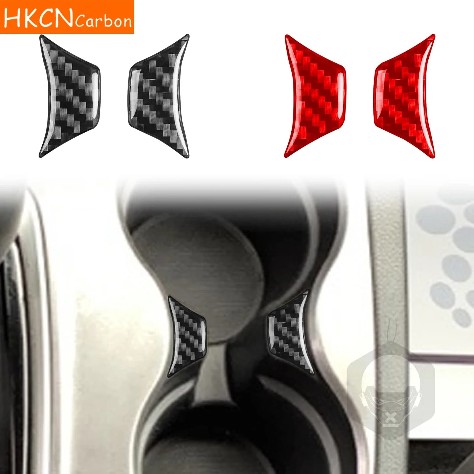 Per Honda Ridgeline Pilot Passport Accessori per auto Portabicchieri in fibra di carbonio Decorazione Copertura interna Trim Adesivo modificato