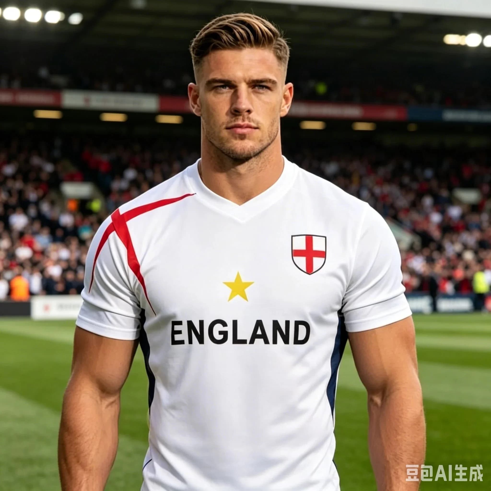 2026 New England Cross Shield Design Football Shirt for Fans, Quick Drying Sports Training Match Top T-shirt for Men