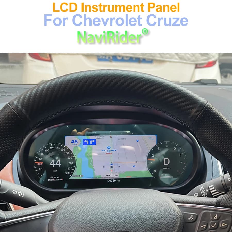 Per Chevrolet Cruze 2015-2018: Pannello Strumenti LCD, Cruscotto Digitale, Cockpit Virtuale, Tachimetro GPS con Carplay e Orologio