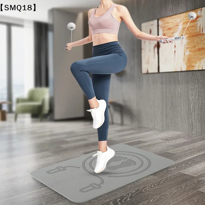 6MM Skipping Rope Mat Anti-noise Jump Rope Mat Floor Mats Exercise Shock Absorption Yoga Mat TPE Skipping Mat Fitness Pad【SMQ】
