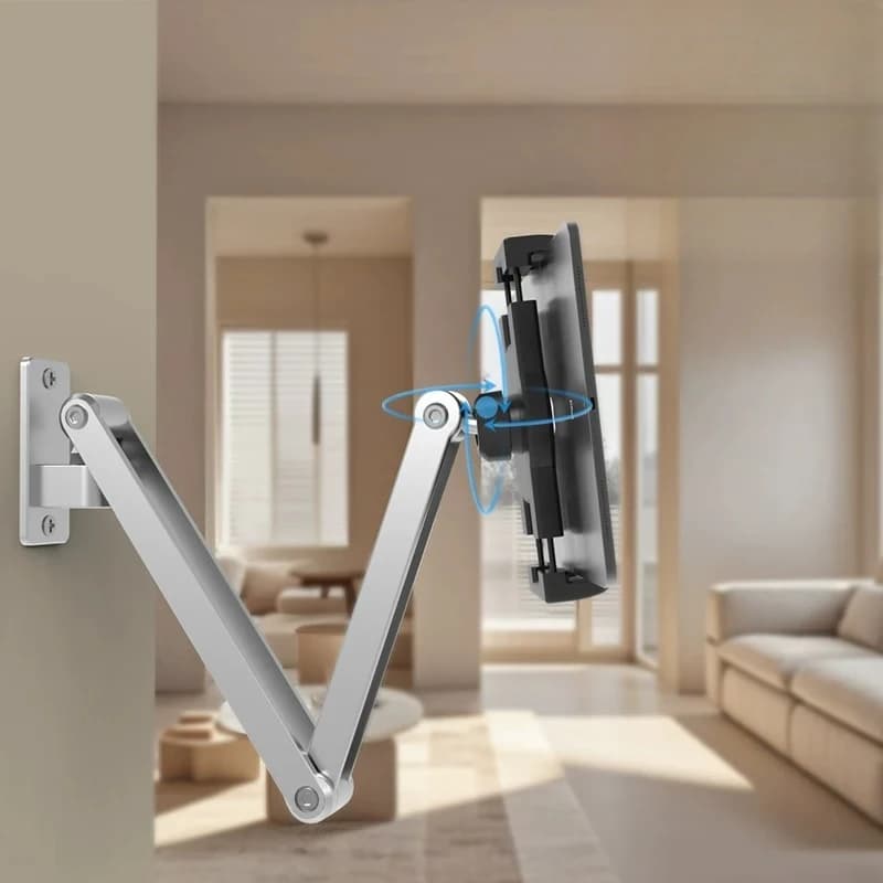 Adjustable Wall Mount Phone Tablet Holder 360° Rotating Foldable Extendable Arm Anti Skid Universal iPad Stand Very Load