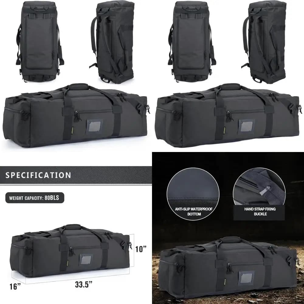 Borsa grande doppia in poliestere resistente all'acqua per viaggi, palestra e sport con cinghie nascoste e scomparto per scarpe - Ideale per uomini e donne