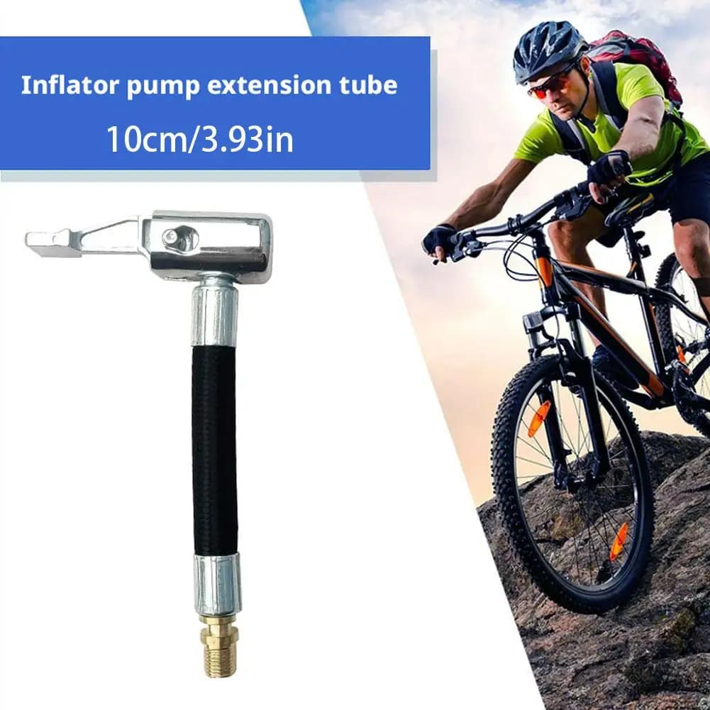 Car Tire Inflator Hose Replacement Inflator Pump Extension Hose Tire Connector Pump Chuck Hose Adapter Inflator Valve Clip