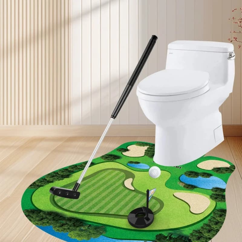 Divertente Set da Golf per WC, Mini Putter da Toilette, Regalo Scherzoso per Uomini, Papà, Marito, Fidanzato, Regalo di Natale o per il White Elephant