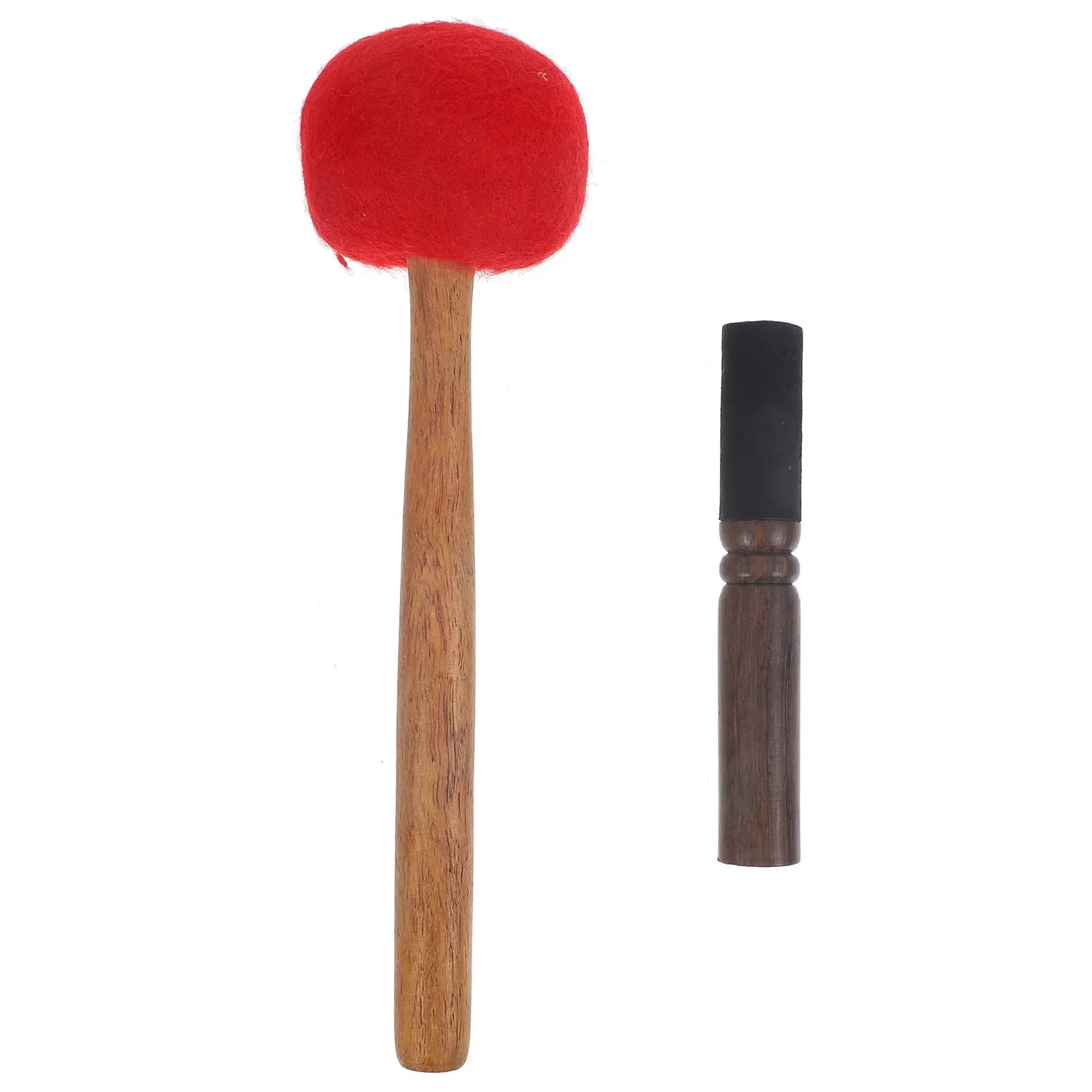 2Pcs Wooden Singing Bowl Mallet Buddha Sound Bowl Striker Compact Portable Meditation Yoga Relaxation Sound Accessory