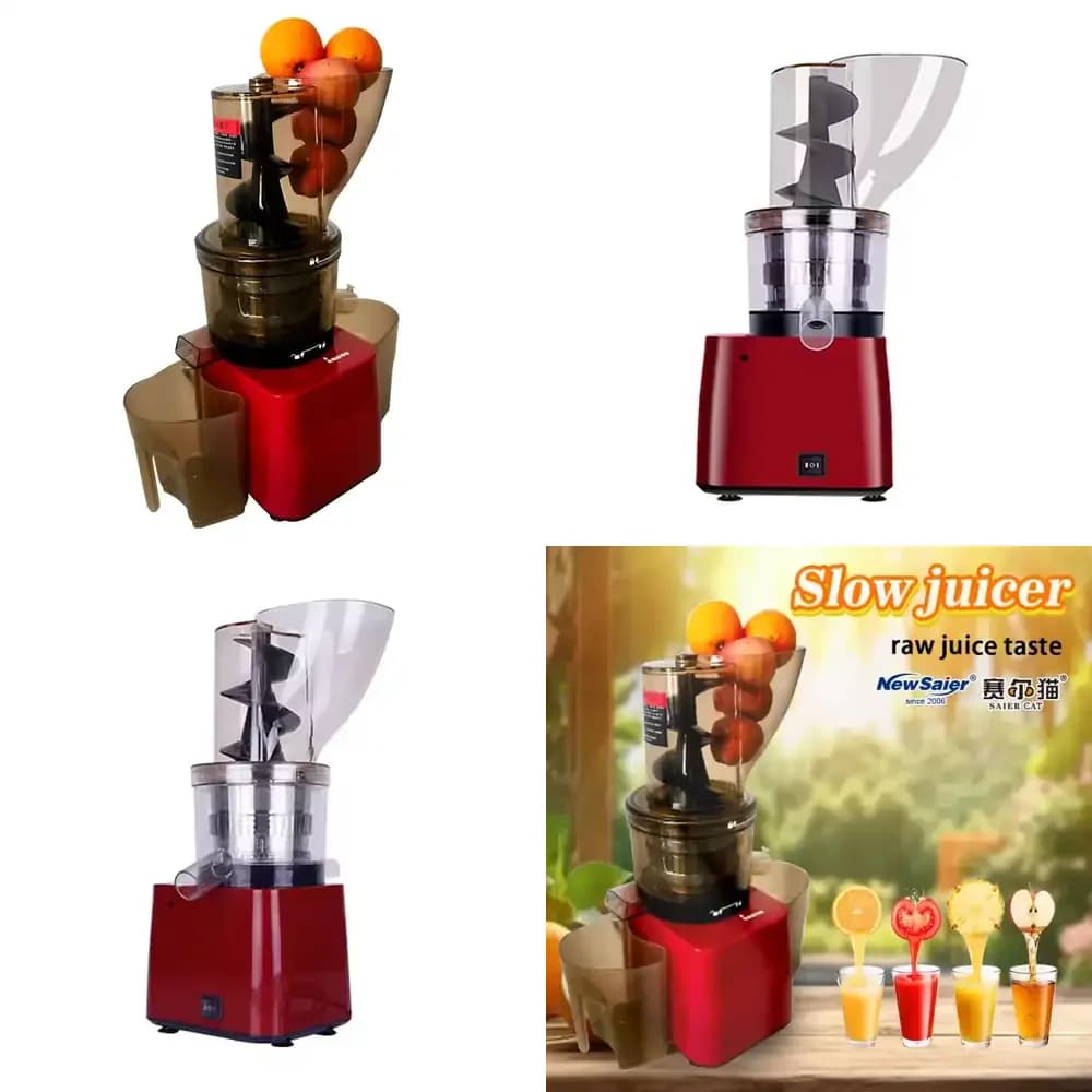 Estrattore di Succo Commerciale a Freddo in Acciaio Inossidabile per Frutta e Verdura, Spremiagrumi Professionale per Arance