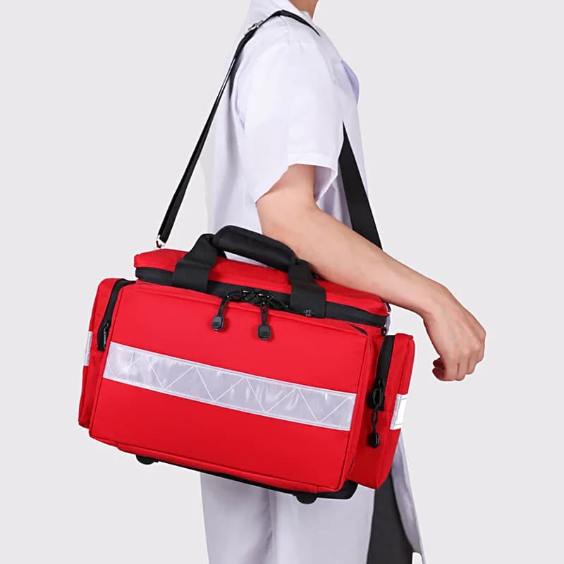 Kit di pronto soccorso di emergenza all'aperto borsa medica salvataggio custodia di grande capacità zaino da viaggio multitasche Oxford riflettente impermeabile