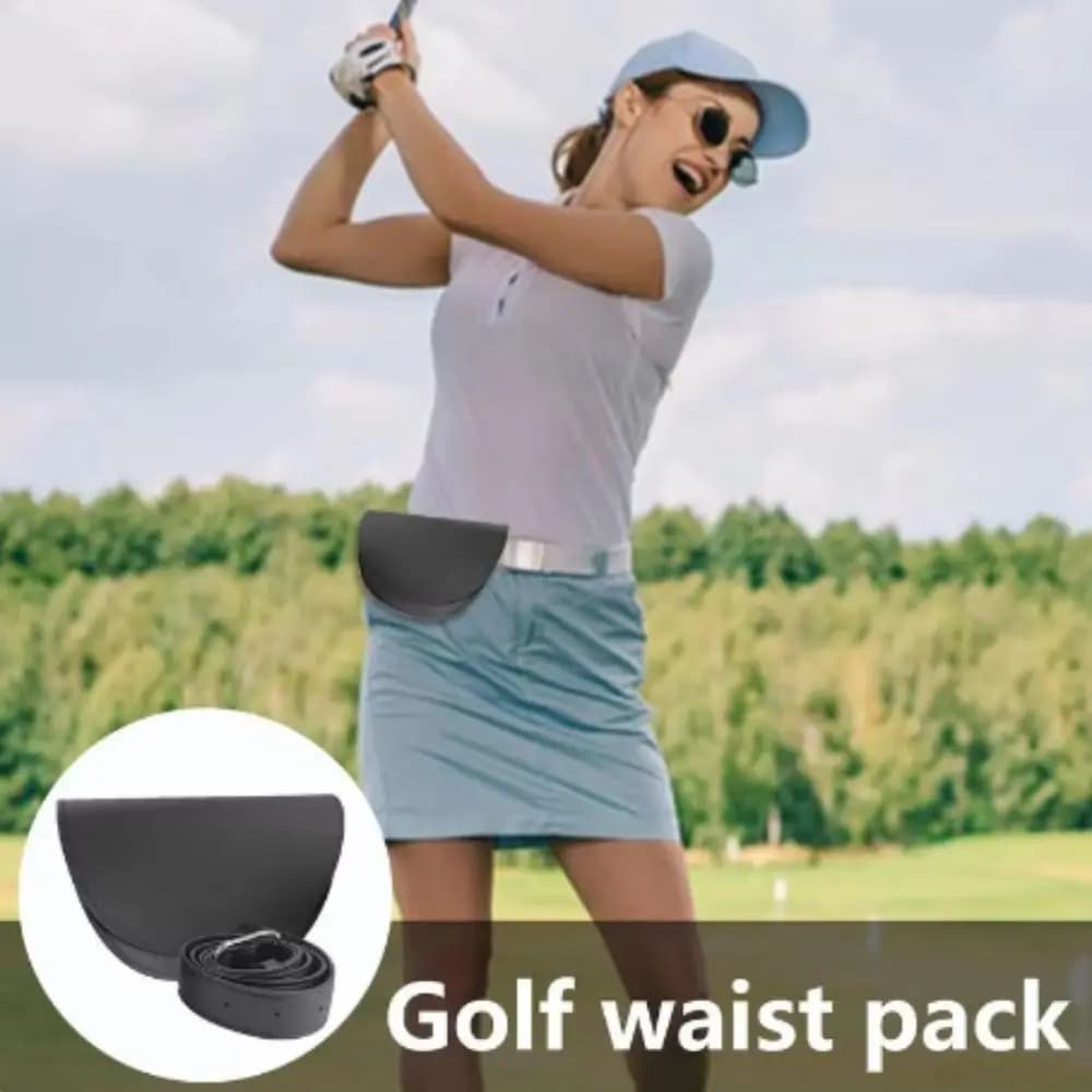 Borsa da Golf per Telemetro con Cintura in Pelle PU, Custodia per Telemetro da Golf alla Moda, Porta Palline, Accessorio da Golf