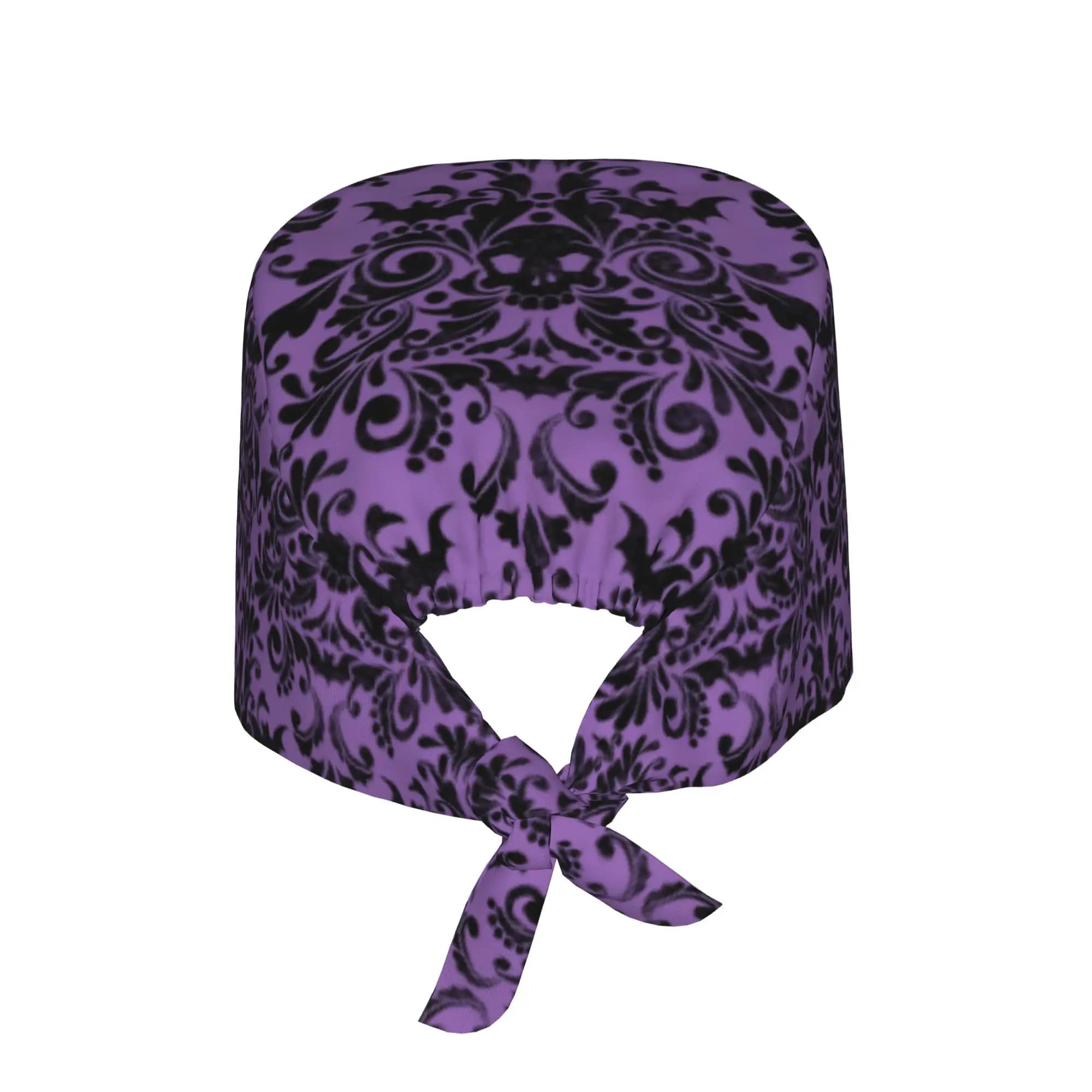 Custom Witch Pattern Cleaning Working Cap Cool Unisex Halloween Occult Gothic Magic Scrub Cap Surgicals Hat Nurse Scrubs Hat