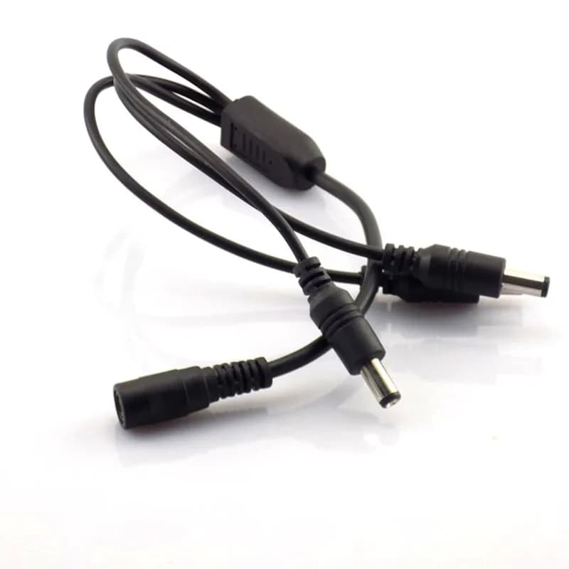 2.1*5.5mm 1 Female to 3 Male 12V DC Power Splitter Plug Cable for CCTV Security Camera Accessories Power Supply Adapter B5