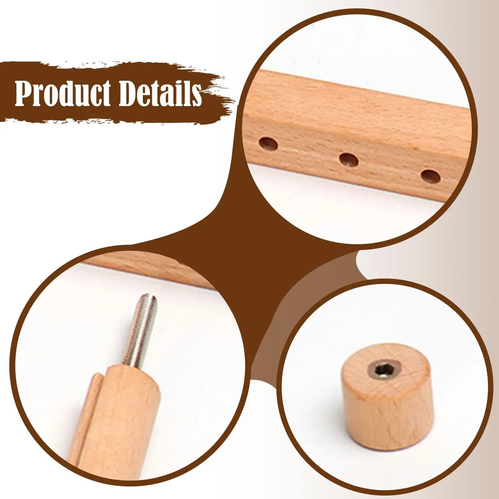 Scroll Frame Embroidery Stand Multifunctional Handmade Easy to Use Needlework Supply for Studios Classroom