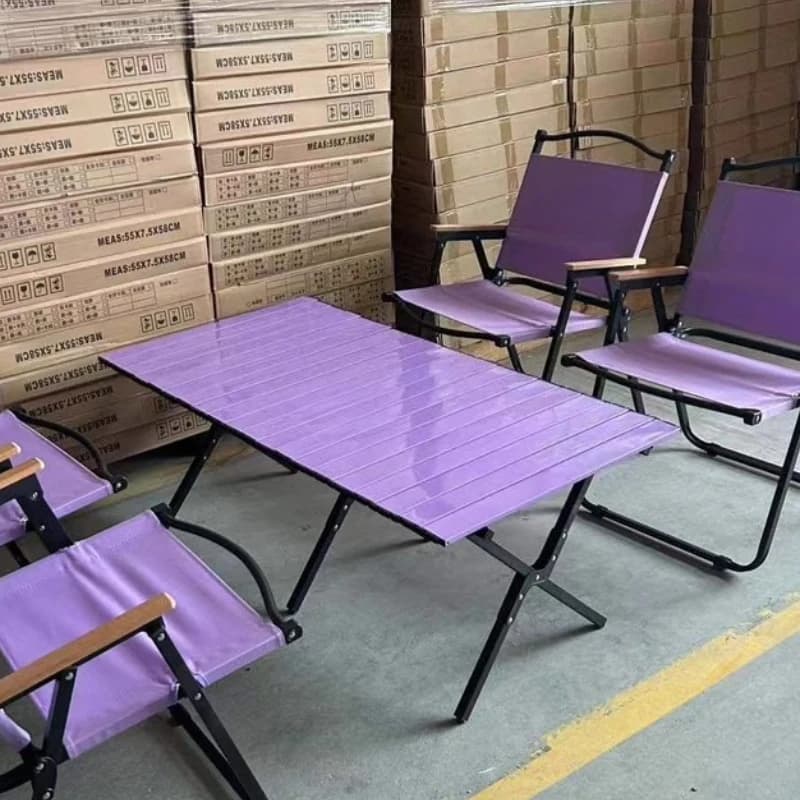 Salotto minimalista Tavolo da esterno Gamba da terra Tavolo da pranzo da campeggio Tavolo da esterno Bistro moderno Zestawy Mebli Ogrodowych Mobili da giardino