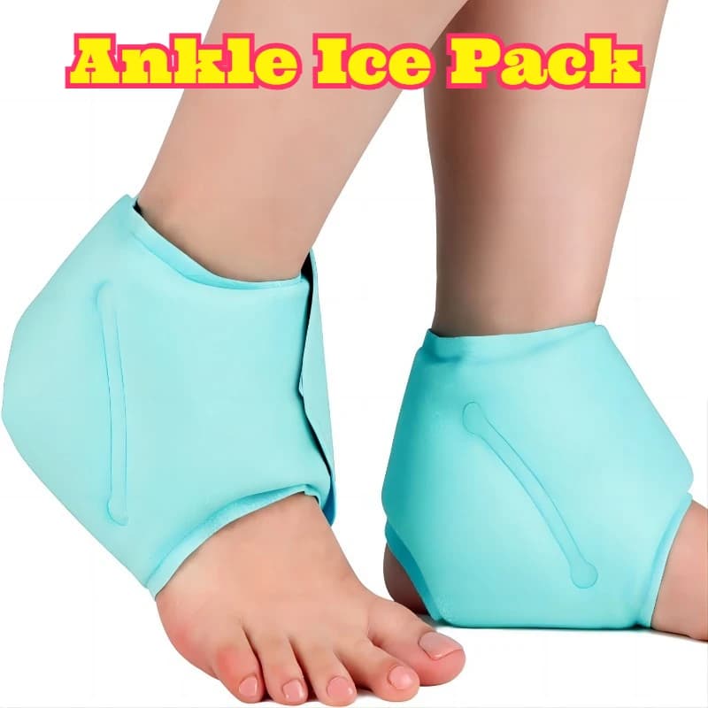 Impacco di Ghiaccio per Caviglia Riutilizzabile, Terapia Caldo/Freddo, Supporto per Piede e Caviglia, Design Integrato, Sollievo dal Dolore, Riduzione del Gonfiore, Flessibile per Lesioni