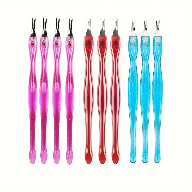 5/10/20/50 pezzi rimozione della pelle morta nail art forchetta rimozione della cuticola pinza spingitore trimmer pedicure in acciaio inossidabile cura delle unghie strumento per unghie