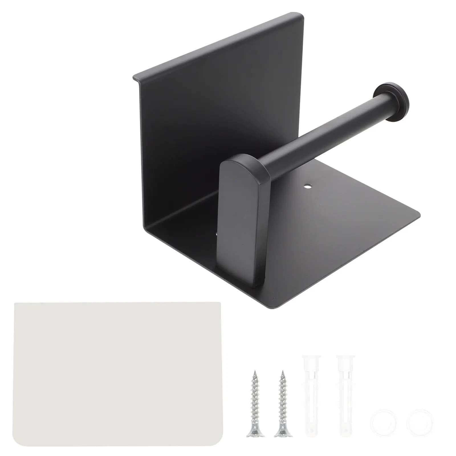 Wall Mounted Toilet Paper Holder Stainless Steel Thickened Rod Waterproof Moistureproof Multipurpose Storage Wall Mounted Tissue