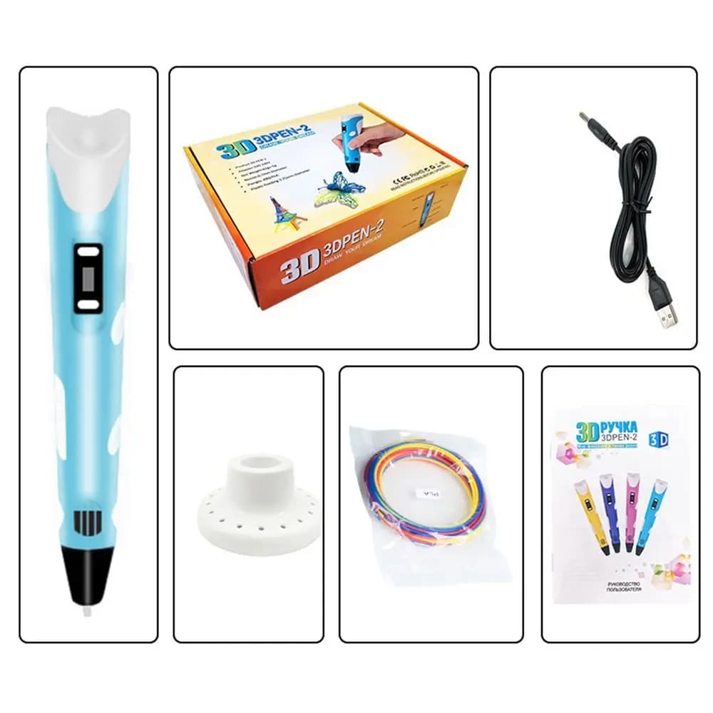Giocattolo creativo Forniture per disegno Regalo di compleanno di Natale con schermo LCD Penne 3D Penna per stampa 3D Stampante artistica Filamento PLA