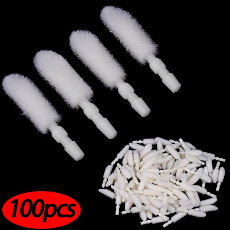 100 pezzi monouso trucco cosmetico pennello per labbra testa di cotone trucco strumento cosmetico ombretto labbra strumenti lucidi testina per trucco