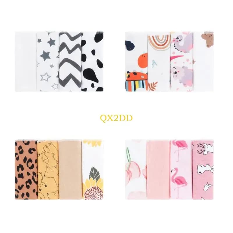 QX2D 4pcs NEGNO MENTE BASCI PANNO ADORABILE ASCOLLO ALLE ASCOLTA DEI VACCHI